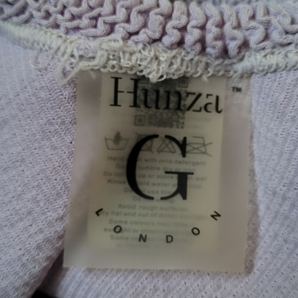Hunza G Lilac Ribbed Tank One-Piece Swimsuit - Picture 6 of 9